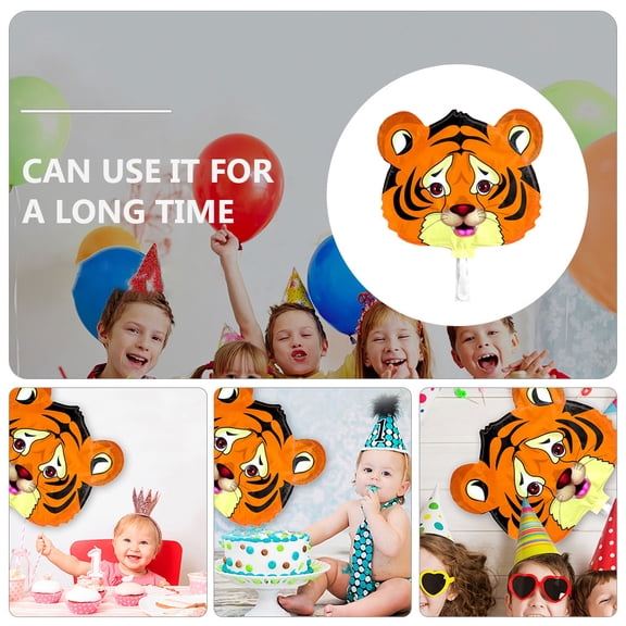 TITINICE 10Pcs Party Balloons Tiger Head Design Animals Pattern Balloons for New Year Celebration