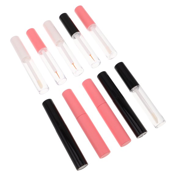 TITINICE 10Pcs Reusable DIY Lip Gloss Tubes Assorted Colors Plastic Containers for Liquid Lipstick