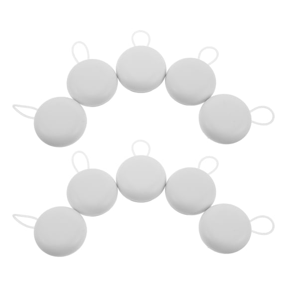 TITINICE 10Pcs Shockproof White Earbuds Storage Case Portable Round Earphone Organizer