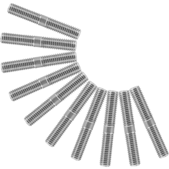 TITINICE 10Pcs Silver Stainless Steel Dual Heads Bolt for Car Repair and Wheel Conversion