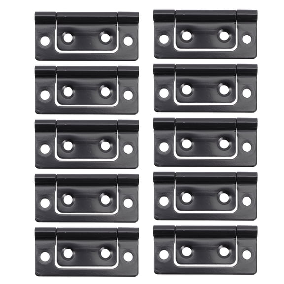 TITINICE 12Pcs Sturdy Cabinet Door Hinges Black Metal for Residential Use