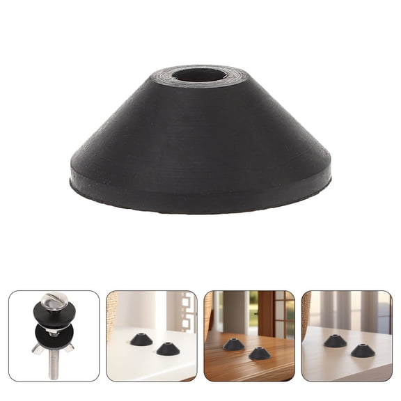 TITINICE 12Pcs Black Conical Rubber Washers for Toilet Tank Maintenance Durable Sealing Gasket Kit for Home Use