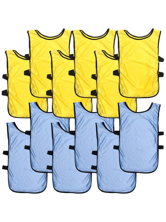 12Pcs Polyester Soccer Training Vests Breathable Comfortable Team Sports Pinnies