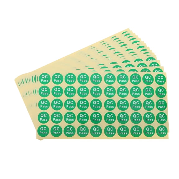 TITINICE 15Sheets Quality Control Stickers Green Tamper Evident for Sealing Electronics and Documents
