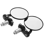 TITINICE 1Pair Black Motorcycle Rearview Mirrors Bar End Handlebar for Enhanced Visibility