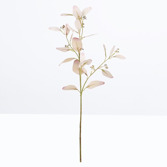 TITINICE 1Pc Fake Pink Eucalyptus Leaf Vivid and Realistic Decor for Elegant Events