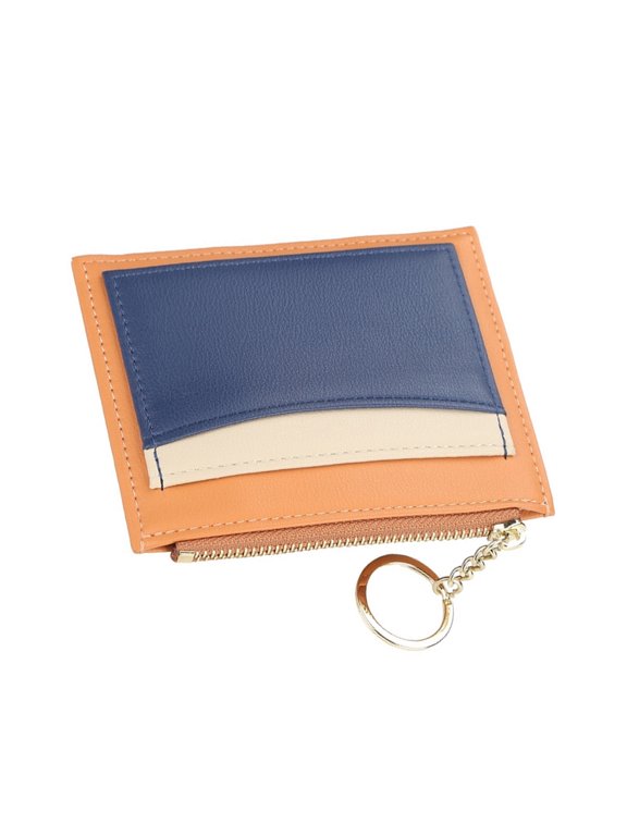 Travel Wallet For Women Blocking Compact Slim Wallet Orange 1Pack