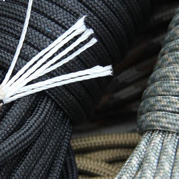 TITINICE 1Pc Strong Black Nylon Paracord Rope Ideal for Tightening Bow Sling and Tent Rope