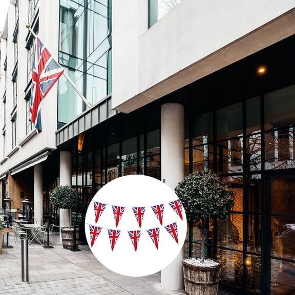 TITINICE 1Pc Uk Pulling Banner Polyester Pennant Decorative for Walls Windows and Trees