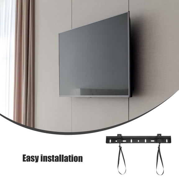 TITINICE 1Set Adjustable Black TV Wall Mount Bracket Sturdy Iron Holder for Various Tvs