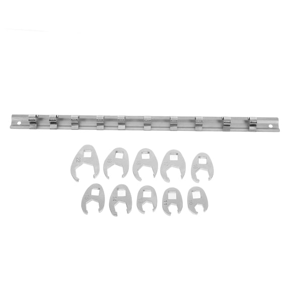 TITINICE 1Set Plated Silver Dual Function Drive Metric Crowfoot Flare Nut Wrench Durable Portable Tool