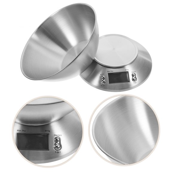 TITINICE Small Digital Kitchen Scale Set with Stainless Steel Plated , Easy to Use for Precise Food Measurement