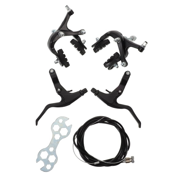 TITINICE 1Set Universal Bike Brake Kit with Hydraulic Disc Brakes and Inner Outer Cables Black