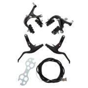 TITINICE 1Set Mountain Bike Hydraulic Disc Brake Kit Durable Calipers and Cables Black
