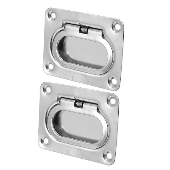 TITINICE 2-Pack Plated Marine Hatch Latch with Stainless Steel Flush Mount Handles