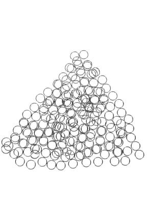 200Pcs Round Black Key Rings Bulk for Car Office Home Key Organization