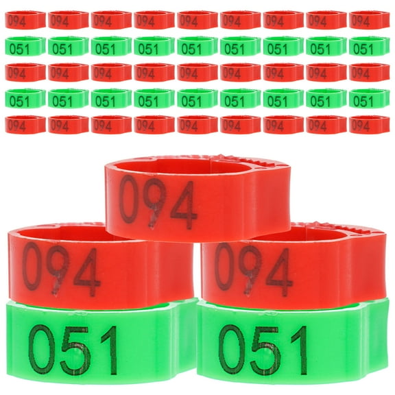 TITINICE 200Pcs Chicken Tags for Legs Lightweight Plastic Colored Bands for Poultry Identification