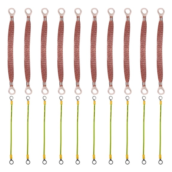 TITINICE 20Pcs Universal Automotive Ground Strap with Copper Cable and Preattached Terminal Plugs