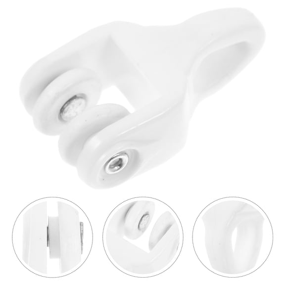 TITINICE 20Pcs White Ceiling Curtain Track Rollers with Smooth Gliding Plastic Gliders for Window Drapery
