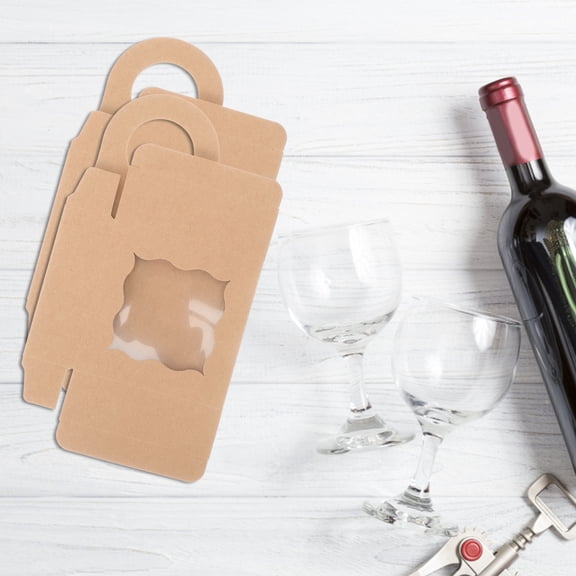 TITINICE 25Pcs Assorted Color Wine Bottle Paper Box with Handle for Easy Carrying