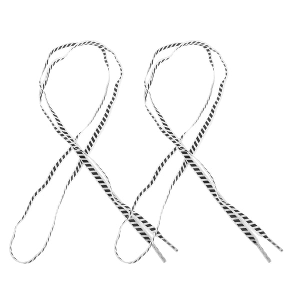 TITINICE 2Pairs White Reflective Shoe Laces Flat Polyester Shoelaces for Athletic Sneakers Replacement