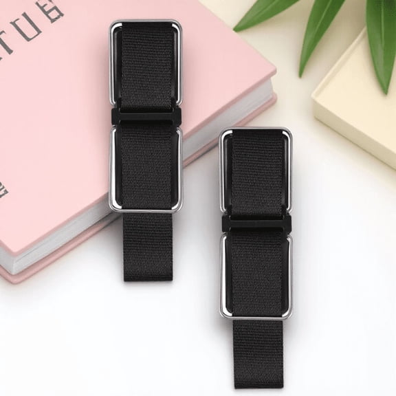 TITINICE 2Pcs Black Phone Grip Holders Braided Finger Rings with Kickstand for Home and Office