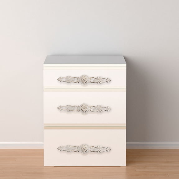 TITINICE 2Pcs Decorative Drawer Handles White Solid Aluminum Alloy Cabinet Pulls for Home Decoration