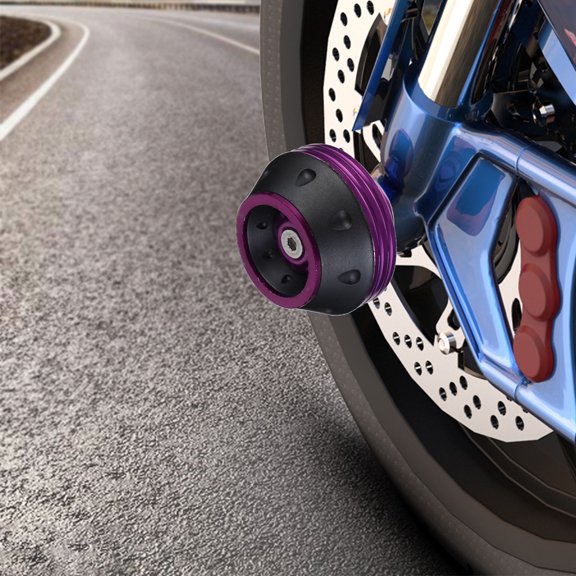 TITINICE 2Pcs Motorbike Wheel Protection Accessory Anti Collision Cup Alloy Purple