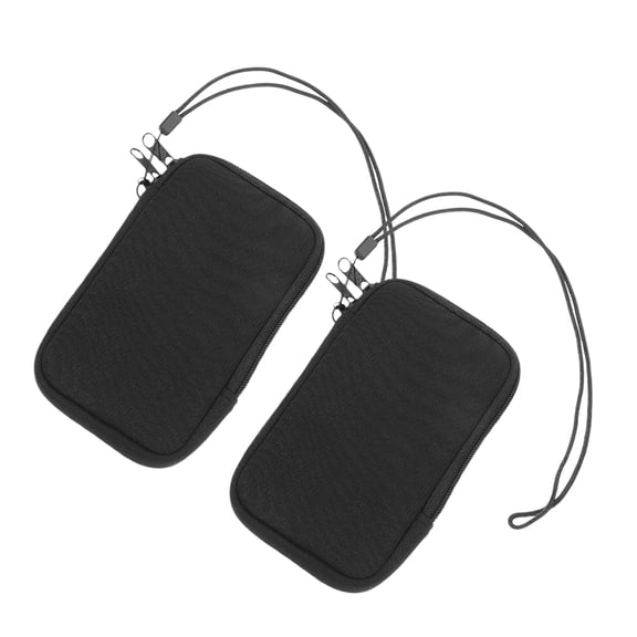 TITINICE 2Pcs Neoprene Phone Sleeve Black Zipper Protective Case for Travel Walking Daily Use