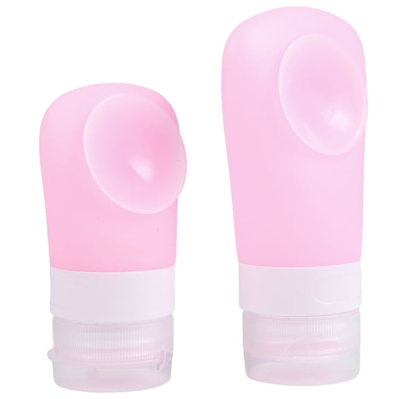 TITINICE 2Pcs Pink Emulsion Bottles Set for Storage Use Leakproof Durable Cosmetic Containers
