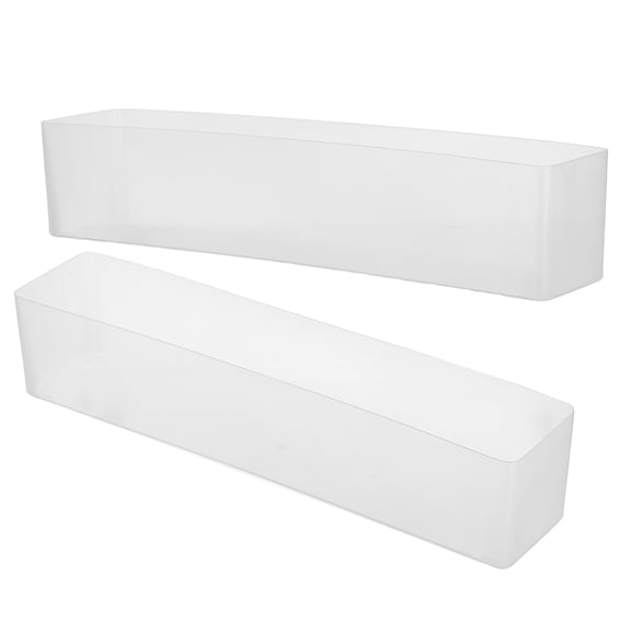 TITINICE 2Pcs Plastic Merchandising Display Boxes with Clear Panels for Shelf Storage and Organization
