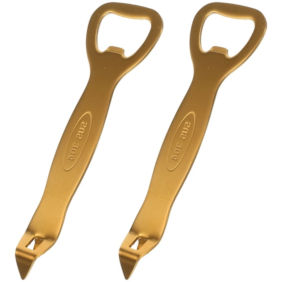 TITINICE 2Pcs Portable Golden Stainless Steel Vial Breaker with Hanging Hole for Easy Storage