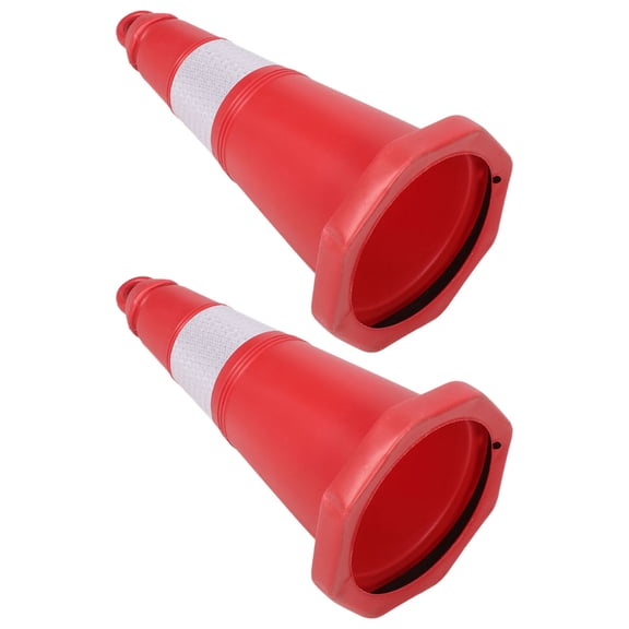 TITINICE 2Pcs Portable Plastic Traffic Cones with Reflective Collars Stable Base for Driving Practice