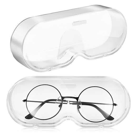 TITINICE 2Pcs Portable Transparent Glasses Organizer Box with Scratch Prevention for Travel Use
