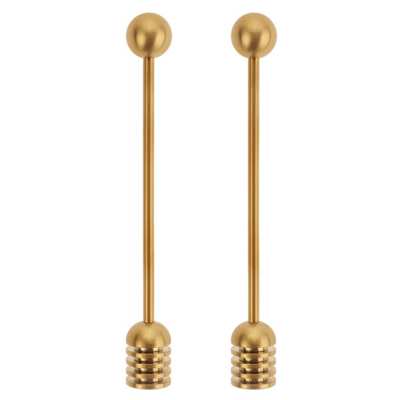 TITINICE 2Pcs Reusable Stainless Steel Honey Dippers with Ergonomic Handle for Household Use