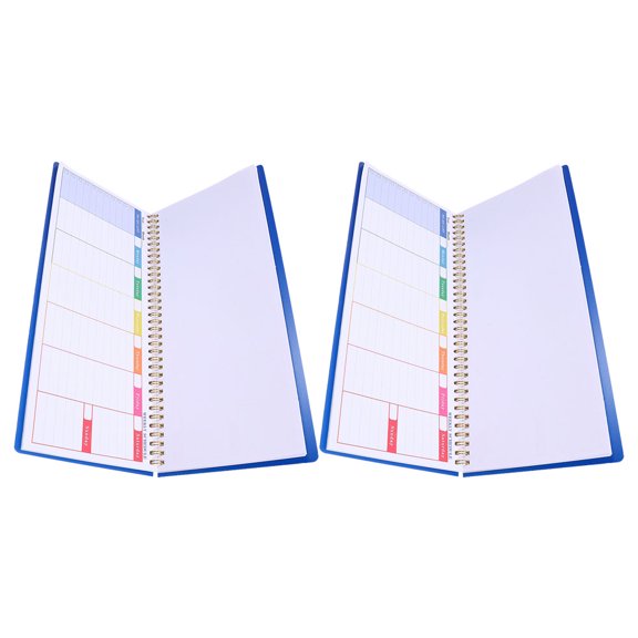 TITINICE 2Pcs Undated Weekly Organizer Notepad in Blue for Smooth Writing and Daily Goal Planning At Office