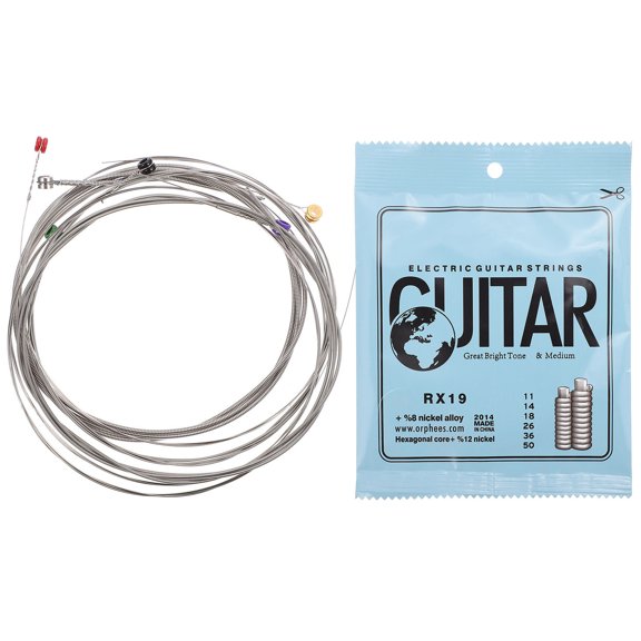 TITINICE 2Sets Electric Guitar Strings Kit Blue Nickel Plated Durable Guitar Replacement Strings