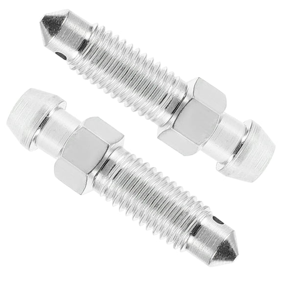TITINICE 2pcs Brake Bleeder Pump Bleeder Screw Galvanized Iron Silver For DIY Enthusiasts Maintenance
