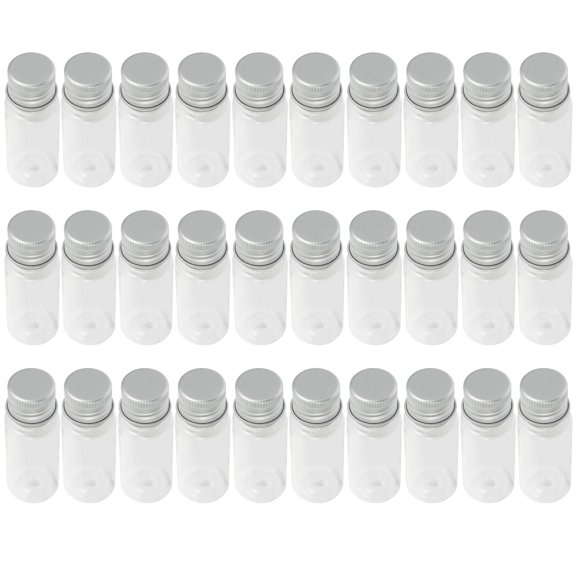 TITINICE 30pcs Transparent Plastic Bottles with Lids for Sealing and Storage