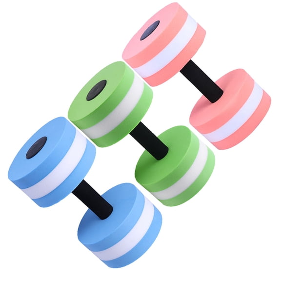 TITINICE 3Pcs Aquatic Barbell Assorted Color Floating Dumbbells for Balance and Resistance Training