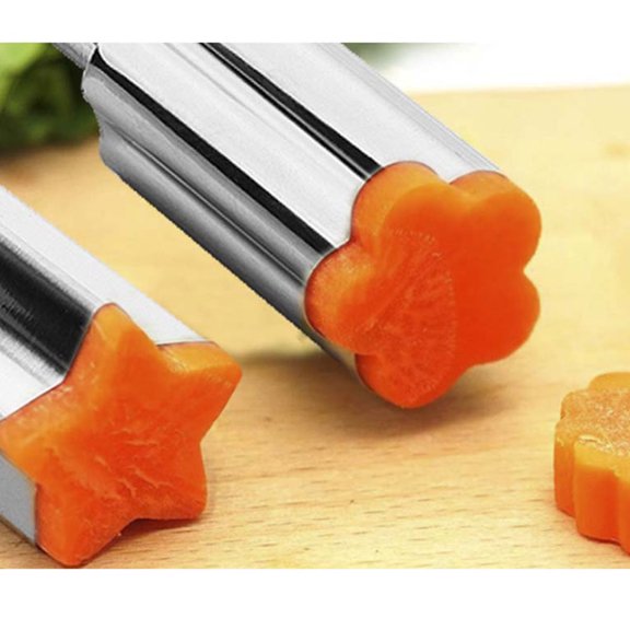 TITINICE 3Pcs Cookie Mould Vegetable Fruit Cutter Wooden Shaping Cooking