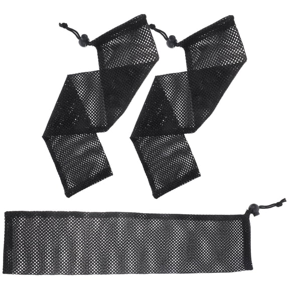 TITINICE 3Pcs Mesh Bird Feeder Bags in Black Nylon with Drawstring for Outdoor Bird Feeding