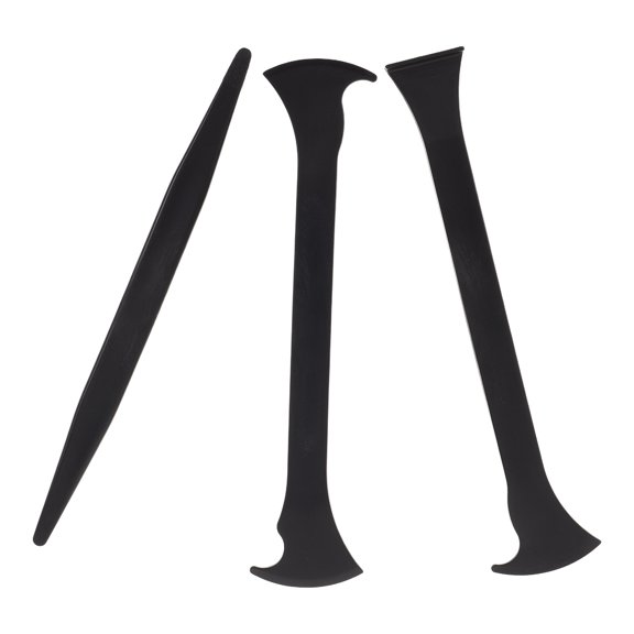 TITINICE 3pcs Car Wrap Tool Vinyl Squeegee Black Plastic For Edge Trimming and Sealing