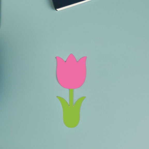TITINICE 45Pcs Assorted Color Tulip Paper Cutouts for Spring Decoration with Writable Surface and Durable Cardboard