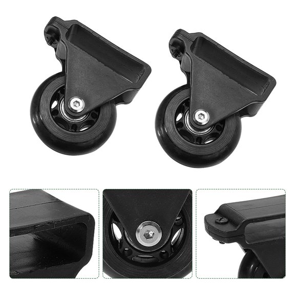 TITINICE 4Pcs Aluminum Alloy Ladder Wheel Kit Black Portable Folding Ladder Replacement Wheels