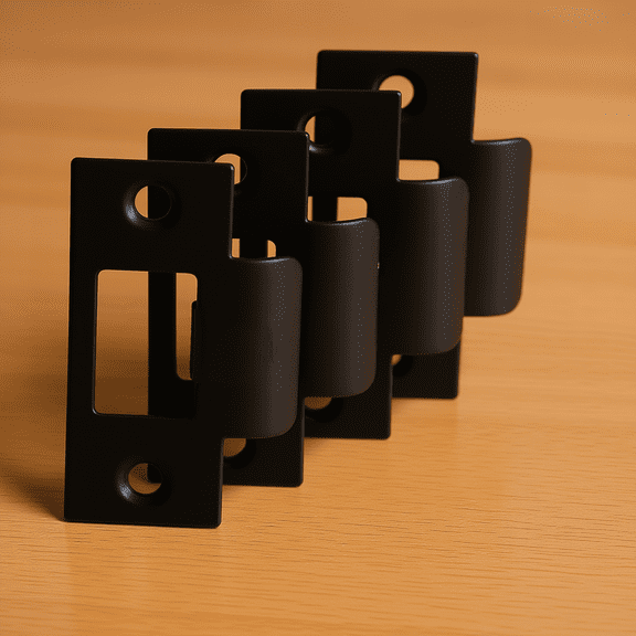 TITINICE 4Pcs Door Strike Plate Extender Stainless Steel Black Home Security Reinforcement Kit