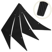 TITINICE 4-Pack Lightweight Carbon Fiber Front Car Spoiler Canards Black Universal Fit for Enhanced Aerodynamics
