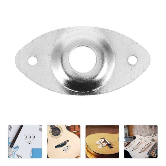 TITINICE 4Pcs Metal Guitar Jack Plate Replacement for Electric Guitar Input Jack Instrument
