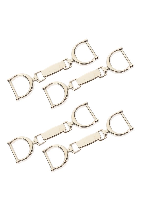 Decorative Chain Buckles Plated Silver Alloy for Shoes and Clothing