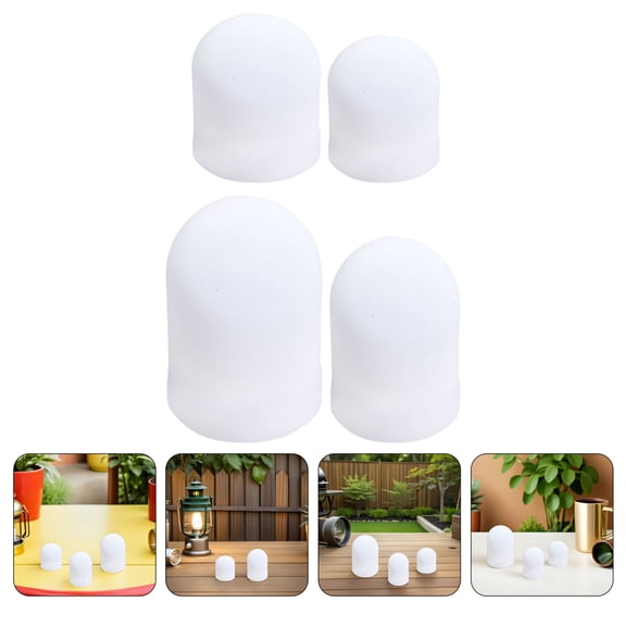 TITINICE 4-Pack White Silicone Diffuser Covers for Flashlights, Soft Light Lamp Shades for Outdoor Use